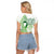Its Okay Green Ribbon Personalised Raglan Cropped T Shirt Polynesian Depression Awareness
