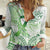Its Okay Green Ribbon Personalised Women Casual Shirt Polynesian Depression Awareness