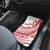 Know Your Status Red Ribbon Personalised Car Mats Polynesian AIDS Awareness