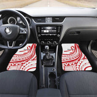 Know Your Status Red Ribbon Personalised Car Mats Polynesian AIDS Awareness