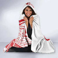Know Your Status Red Ribbon Personalised Hooded Blanket Polynesian AIDS Awareness