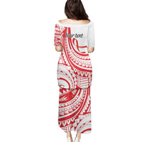 Know Your Status Red Ribbon Personalised Puletasi Polynesian AIDS Awareness