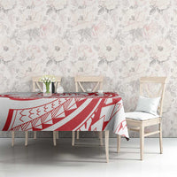 Know Your Status Red Ribbon Personalised Tablecloth Polynesian AIDS Awareness
