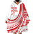 Know Your Status Red Ribbon Personalised Wearable Blanket Hoodie Polynesian AIDS Awareness