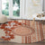 Fiji Tagimoucia Flower With Tapa Tribal Round Carpet Beige Color LT9 - Polynesian Pride