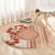 Fiji Tagimoucia Flower With Tapa Tribal Round Carpet Beige Color LT9 - Polynesian Pride