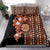 Fiji Tagimoucia Flower With Tapa Tribal Bedding Set Brown Color LT9 - Polynesian Pride