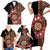 Bula Fiji Tagimoucia Flower Masi Tapa Tribal Family Matching Short Sleeve Bodycon Dress and Hawaiian Shirt Brown Color LT9 - Polynesian Pride