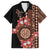 Bula Fiji Tagimoucia Flower Masi Tapa Tribal Family Matching Short Sleeve Bodycon Dress and Hawaiian Shirt Brown Color LT9 Dad's Shirt - Short Sleeve Brown - Polynesian Pride