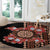 Bula Fiji Tagimoucia Flower Masi Tapa Tribal Round Carpet Brown Color LT9 - Polynesian Pride