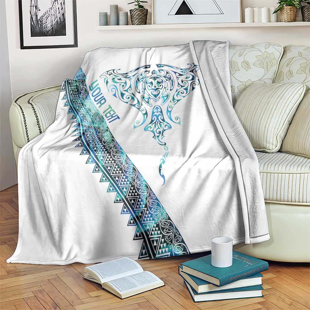 Kahui Whetu Paua shell Kowhaiwhai Taniko Personalised Blanket Manta Ray Shark-Turtle Maori Tribal Style
