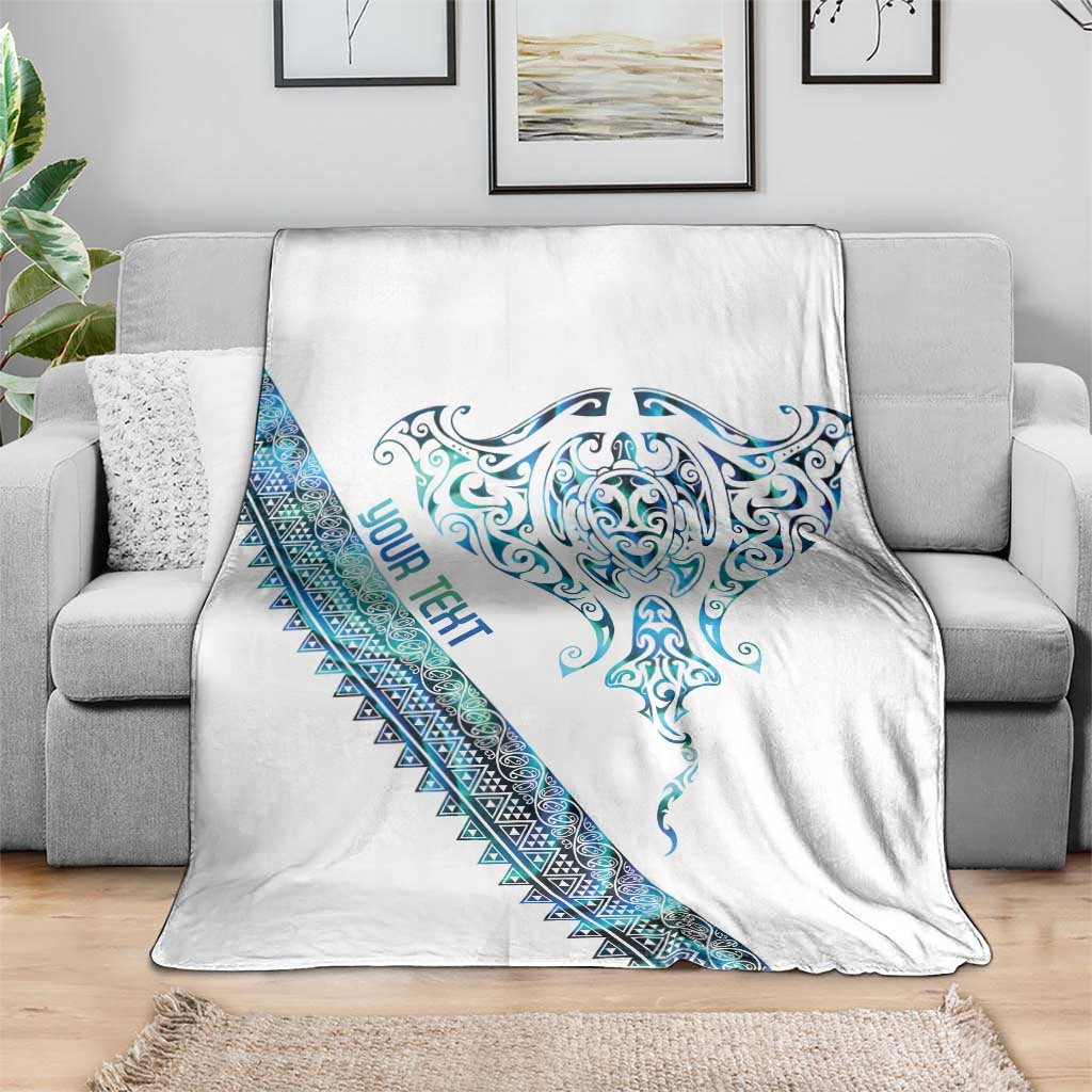 Kahui Whetu Paua shell Kowhaiwhai Taniko Personalised Blanket Manta Ray Shark-Turtle Maori Tribal Style
