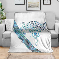 Kahui Whetu Paua shell Kowhaiwhai Taniko Personalised Blanket Manta Ray Shark-Turtle Maori Tribal Style