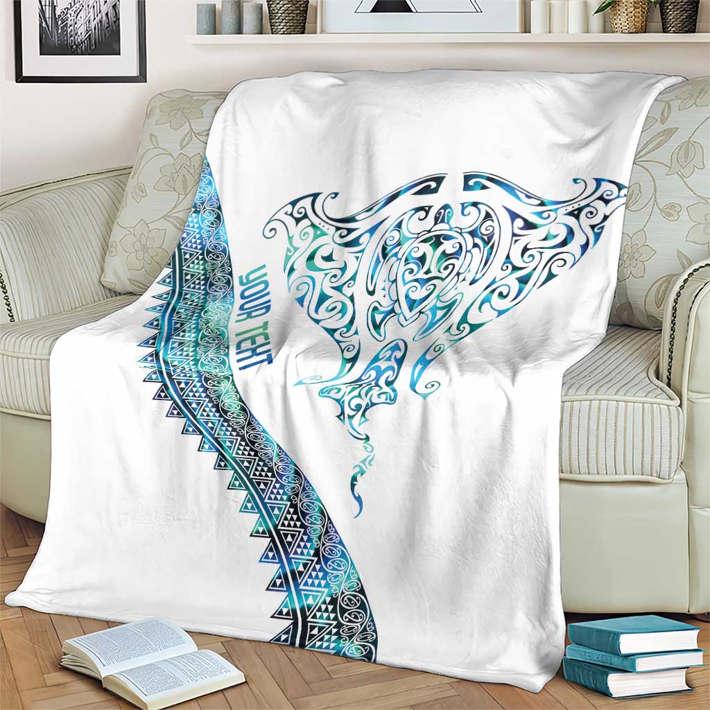 Kahui Whetu Paua shell Kowhaiwhai Taniko Personalised Blanket Manta Ray Shark-Turtle Maori Tribal Style