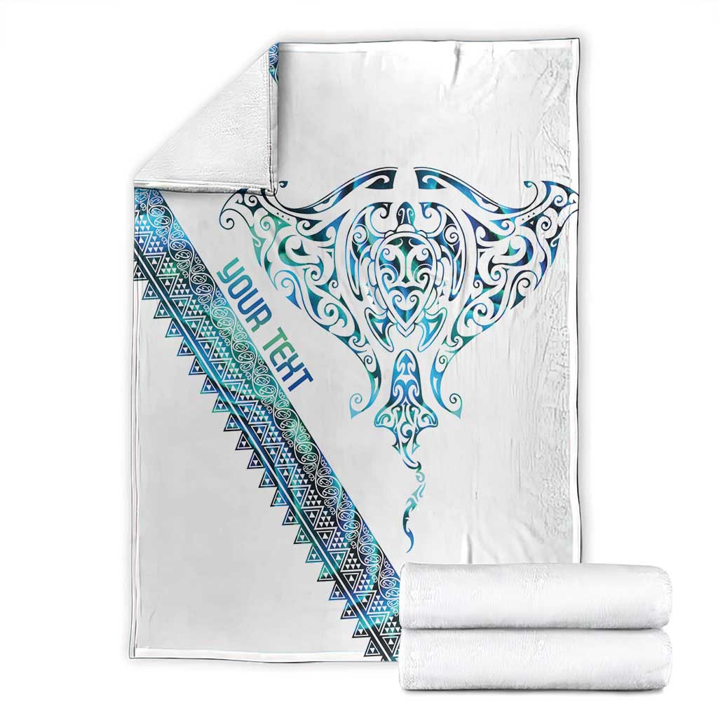 Kahui Whetu Paua shell Kowhaiwhai Taniko Personalised Blanket Manta Ray Shark-Turtle Maori Tribal Style