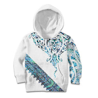Kahui Whetu Paua shell Kowhaiwhai Taniko Personalised Kid Hoodie Manta Ray Shark-Turtle Maori Tribal Style