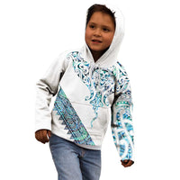 Kahui Whetu Paua shell Kowhaiwhai Taniko Personalised Kid Hoodie Manta Ray Shark-Turtle Maori Tribal Style