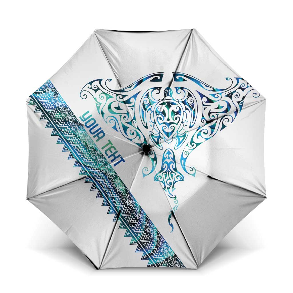 Kahui Whetu Paua shell Kowhaiwhai Taniko Personalised Umbrella Manta Ray Shark-Turtle Maori Tribal Style