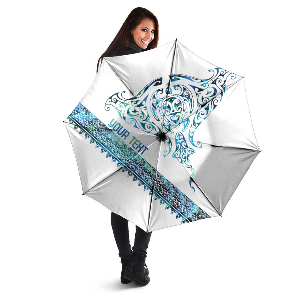 Kahui Whetu Paua shell Kowhaiwhai Taniko Personalised Umbrella Manta Ray Shark-Turtle Maori Tribal Style