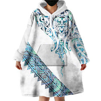 Kahui Whetu Paua shell Kowhaiwhai Taniko Personalised Wearable Blanket Hoodie Manta Ray Shark-Turtle Maori Tribal Style