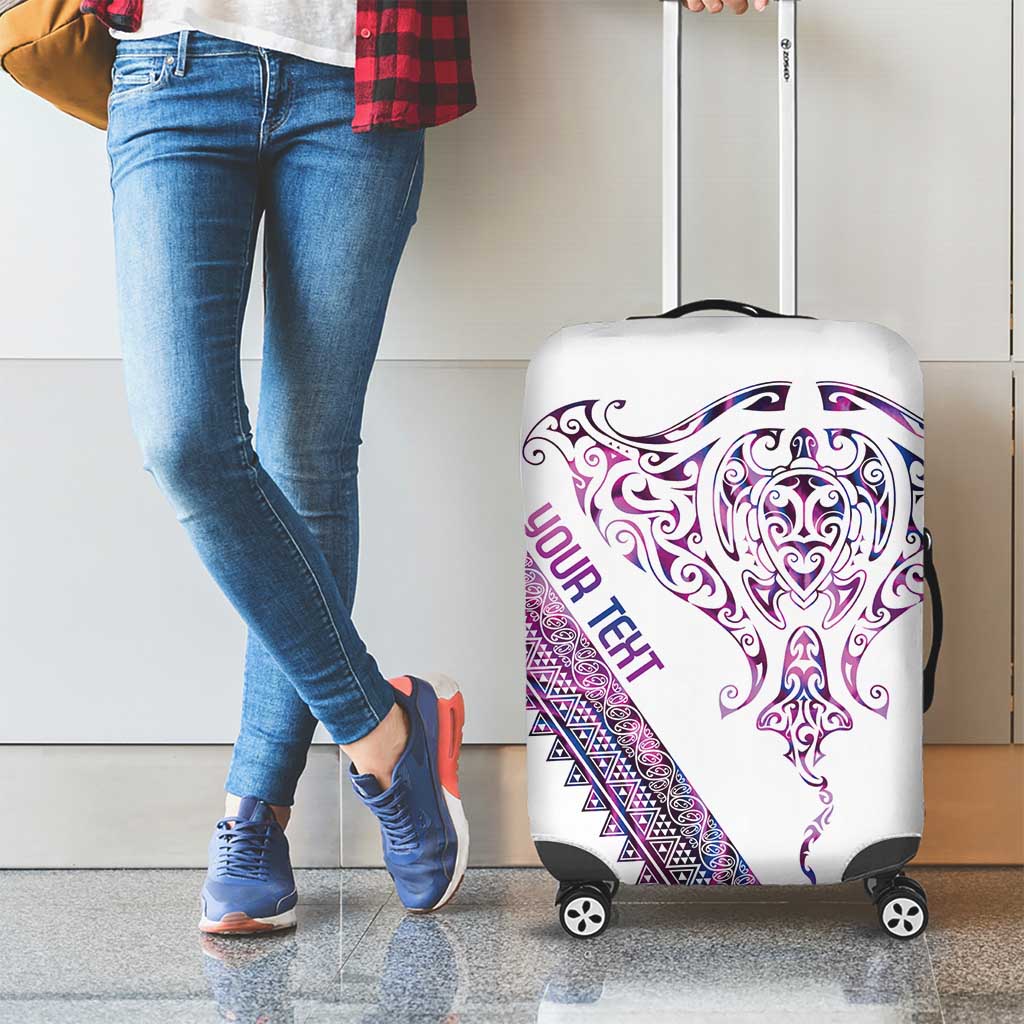 Mawhero Paua shell Kowhaiwhai Taniko Personalised Luggage Cover Manta Ray Shark-Turtle Maori Tribal Style