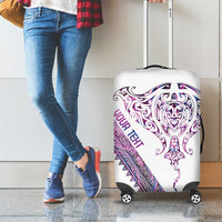 Mawhero Paua shell Kowhaiwhai Taniko Personalised Luggage Cover Manta Ray Shark-Turtle Maori Tribal Style