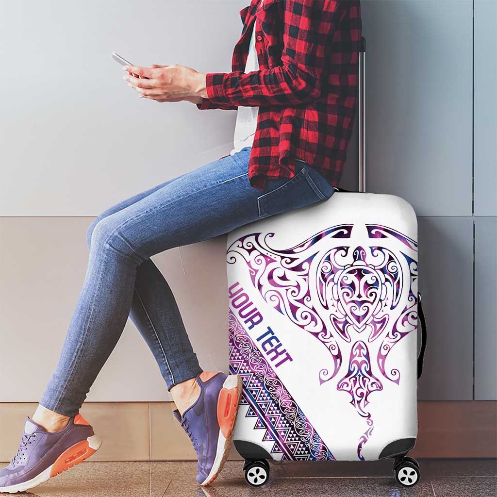 Mawhero Paua shell Kowhaiwhai Taniko Personalised Luggage Cover Manta Ray Shark-Turtle Maori Tribal Style