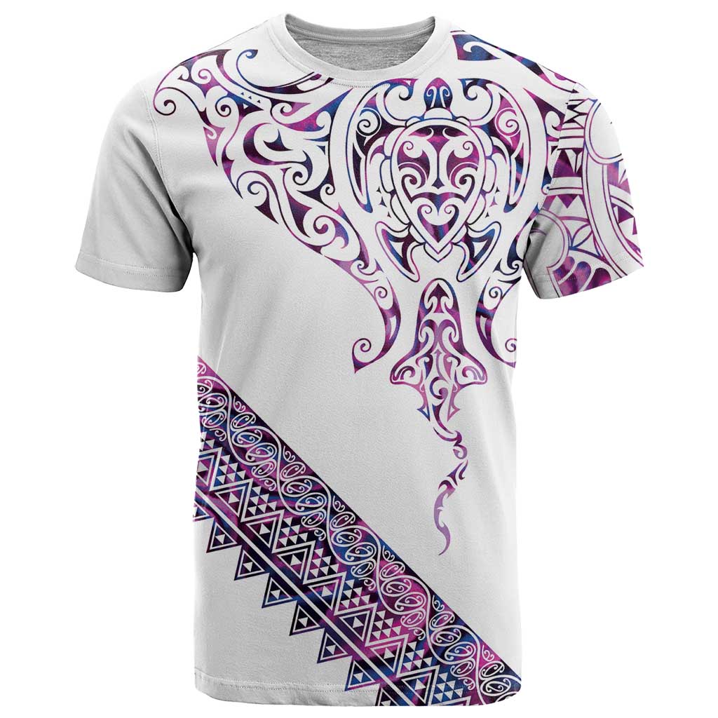 Mawhero Paua shell Kowhaiwhai Taniko Personalised T Shirt Manta Ray Shark-Turtle Maori Tribal Style