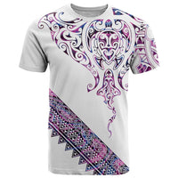 Mawhero Paua shell Kowhaiwhai Taniko Personalised T Shirt Manta Ray Shark-Turtle Maori Tribal Style
