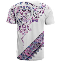 Mawhero Paua shell Kowhaiwhai Taniko Personalised T Shirt Manta Ray Shark-Turtle Maori Tribal Style