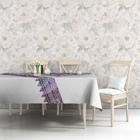 Mawhero Paua shell Kowhaiwhai Taniko Personalised Tablecloth Manta Ray Shark-Turtle Maori Tribal Style LT9 - Polynesian Pride