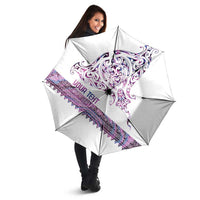 Mawhero Paua shell Kowhaiwhai Taniko Personalised Umbrella Manta Ray Shark-Turtle Maori Tribal Style