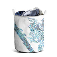 Kahui Whetu Paua shell Kowhaiwhai Taniko Personalised Laundry Basket Taniwha Maori Tribal Style LT9 - Polynesian Pride