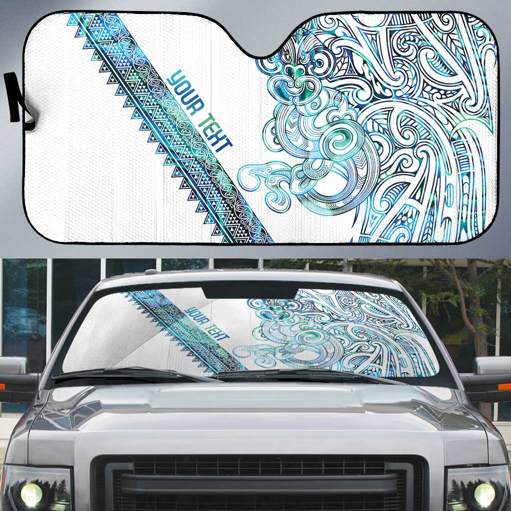 Kahui Whetu Paua shell Kowhaiwhai Taniko Personalised Auto Sun Shade Taniwha Maori Tribal Style