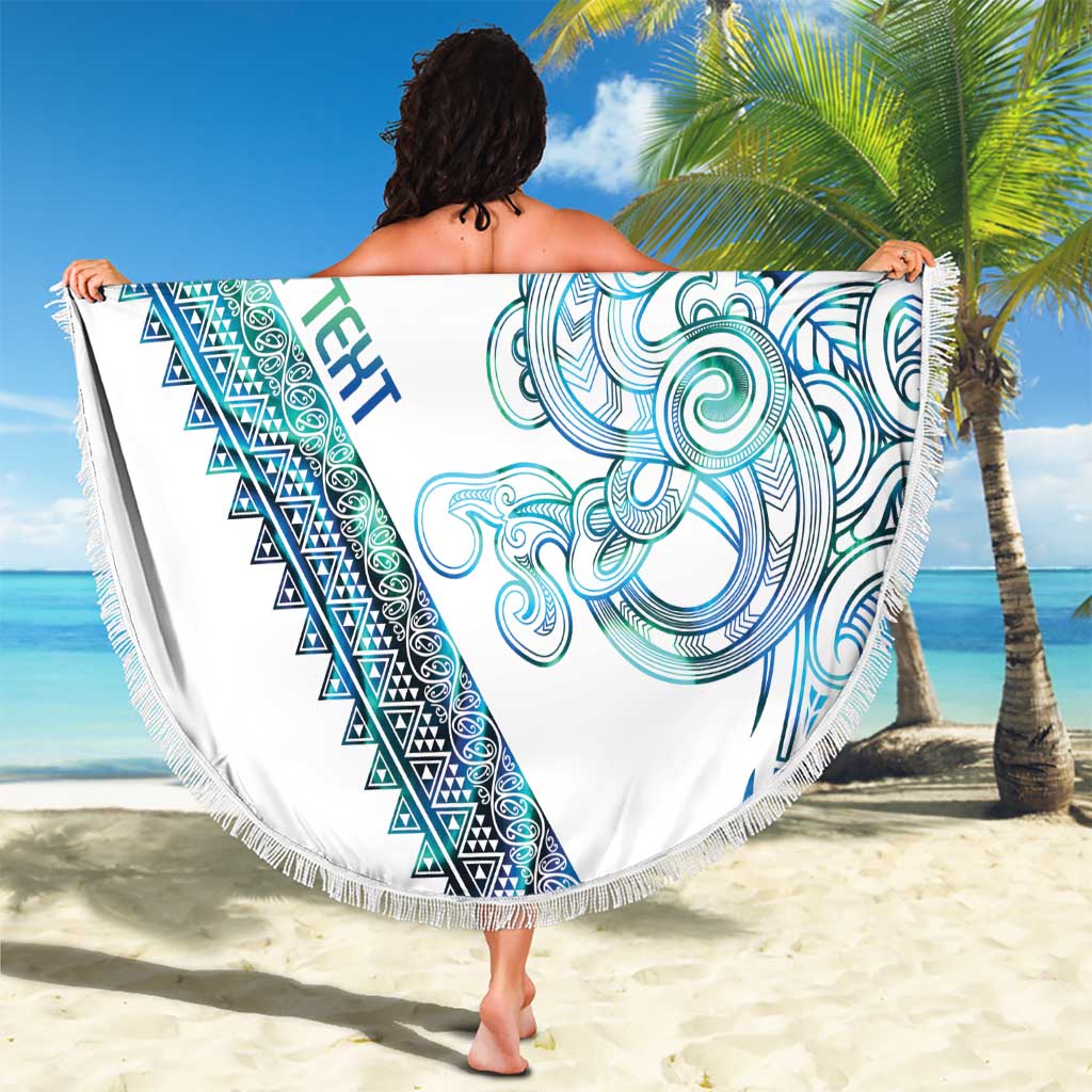 Kahui Whetu Paua shell Kowhaiwhai Taniko Personalised Beach Blanket Taniwha Maori Tribal Style LT9 - Polynesian Pride