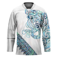 Kahui Whetu Paua shell Kowhaiwhai Taniko Personalised Hockey Jersey Taniwha Maori Tribal Style