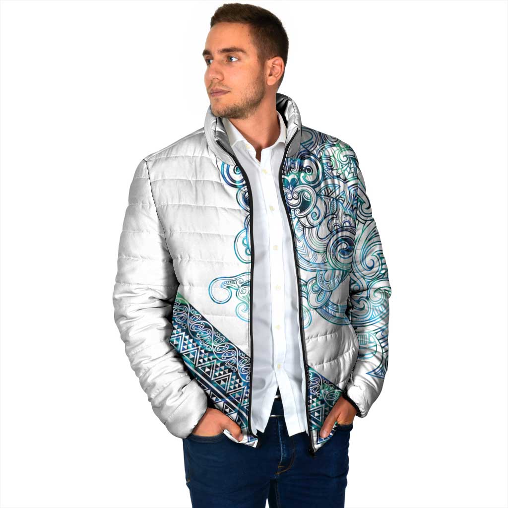 Kahui Whetu Paua shell Kowhaiwhai Taniko Personalised Padded Jacket Taniwha Maori Tribal Style LT9 - Polynesian Pride