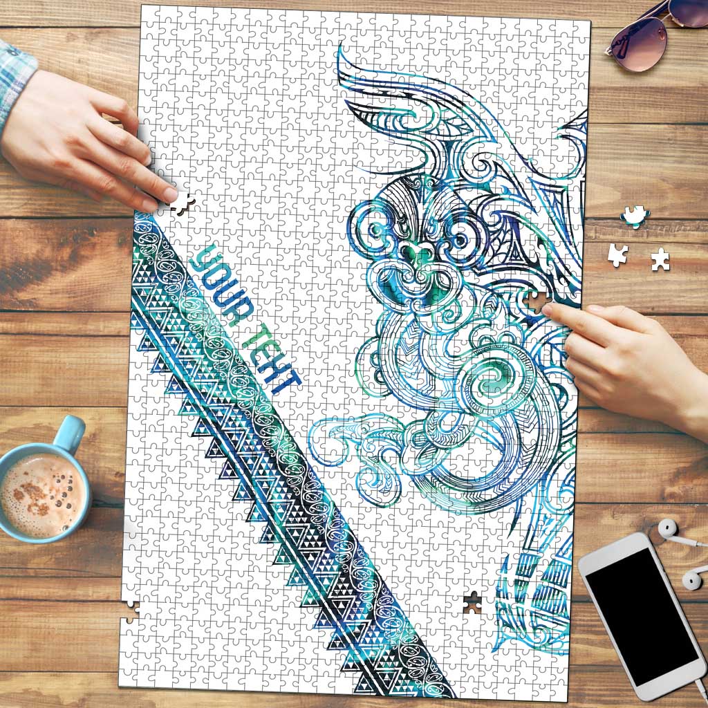 Kahui Whetu Paua shell Kowhaiwhai Taniko Personalised Puzzle Taniwha Maori Tribal Style