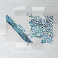 Kahui Whetu Paua shell Kowhaiwhai Taniko Personalised Tablecloth Taniwha Maori Tribal Style LT9 Blue - Polynesian Pride