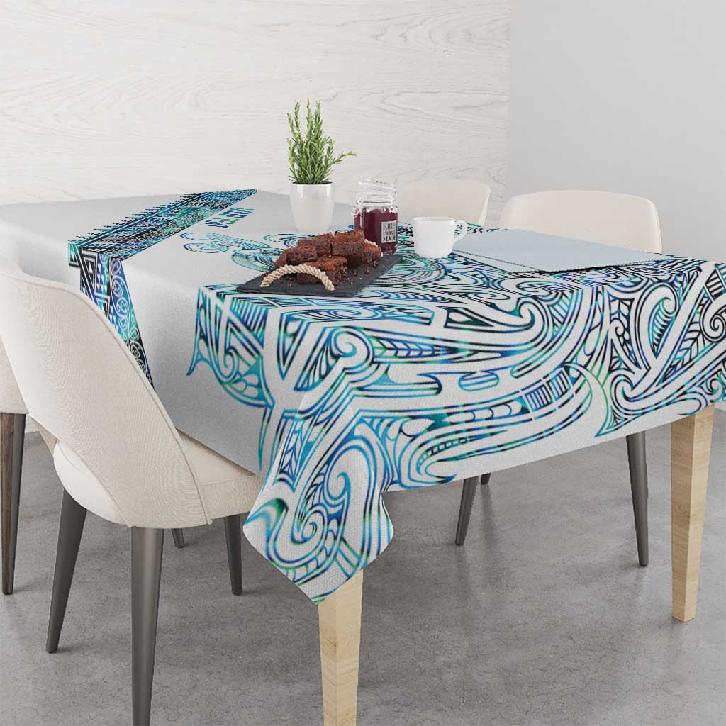 Kahui Whetu Paua shell Kowhaiwhai Taniko Personalised Tablecloth Taniwha Maori Tribal Style LT9 - Polynesian Pride