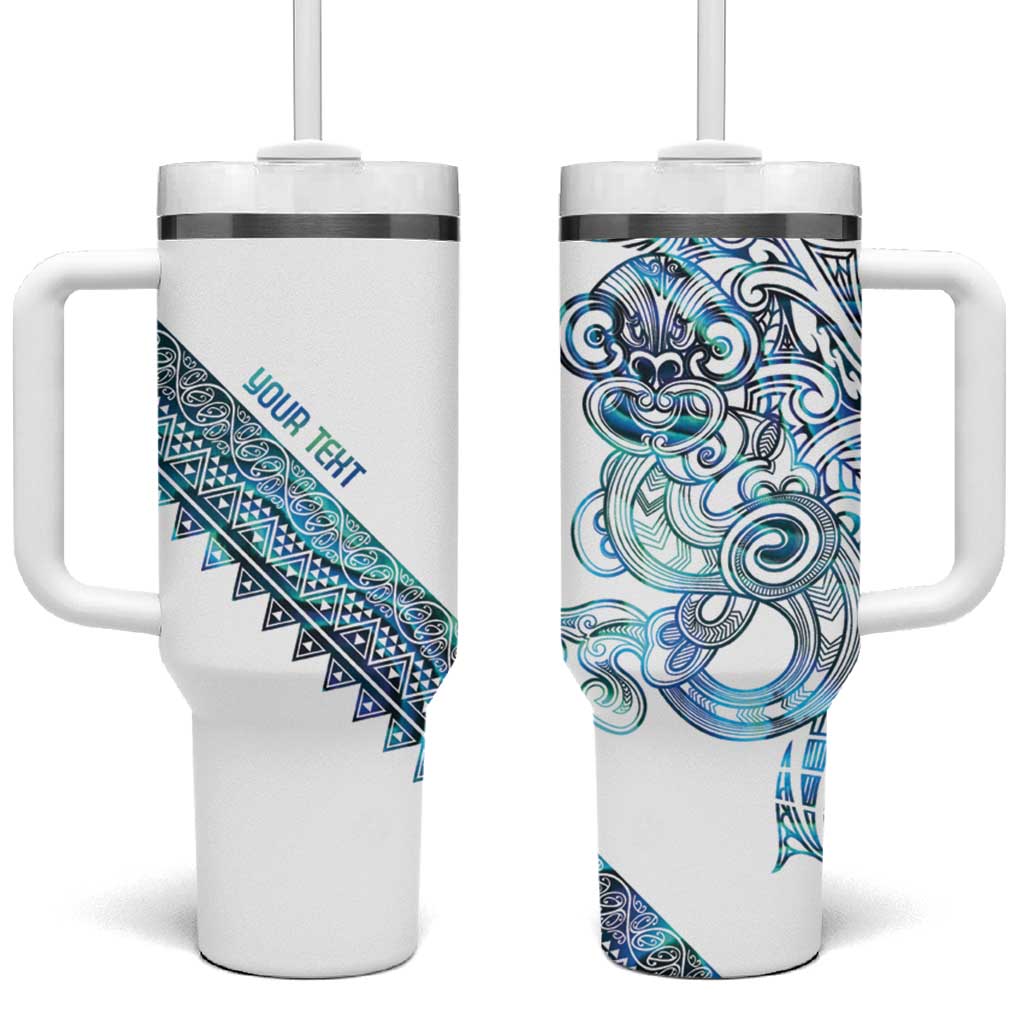 Kahui Whetu Paua shell Kowhaiwhai Taniko Personalised Tumbler With Handle Taniwha Maori Tribal Style