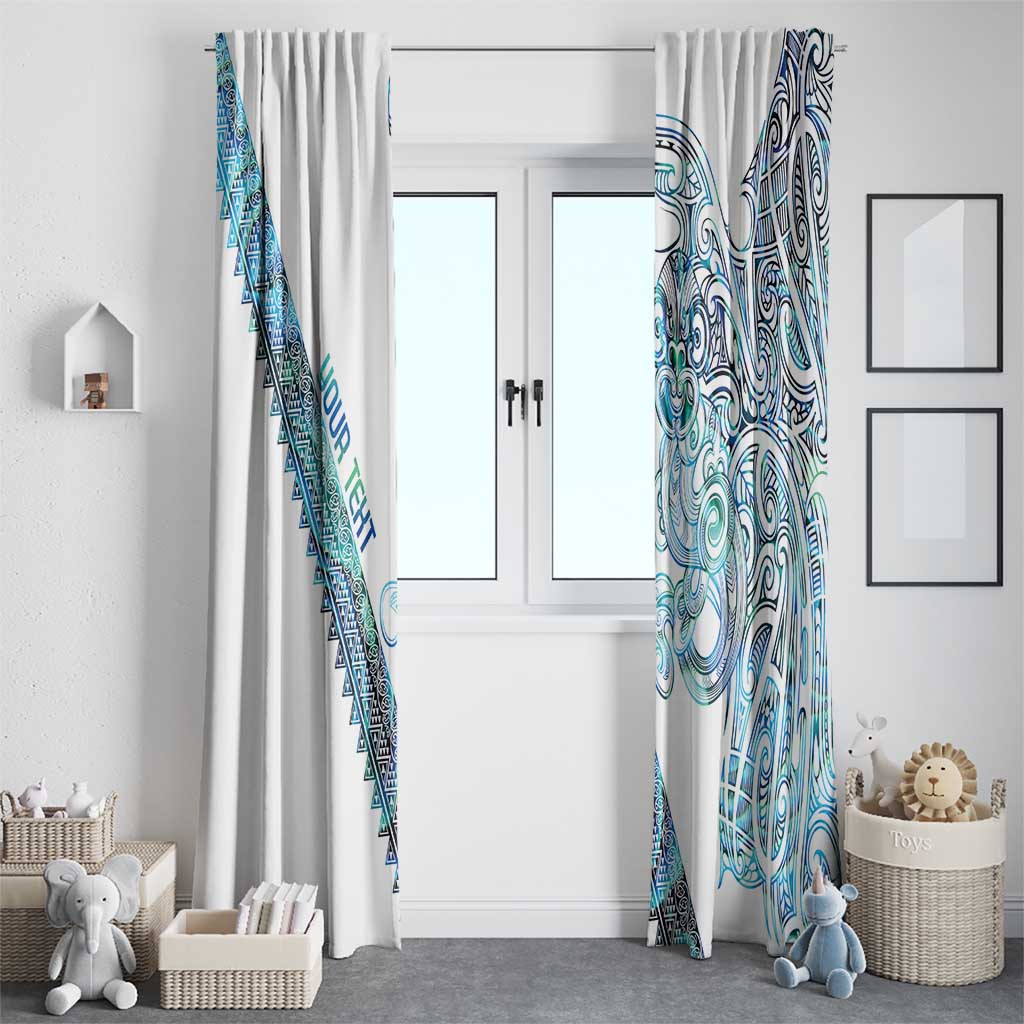 Kahui Whetu Paua shell Kowhaiwhai Taniko Personalised Window Curtain Taniwha Maori Tribal Style LT9 - Polynesian Pride