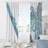 Kahui Whetu Paua shell Kowhaiwhai Taniko Personalised Window Curtain Taniwha Maori Tribal Style LT9 - Polynesian Pride