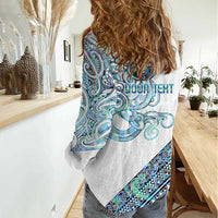 Kahui Whetu Paua shell Kowhaiwhai Taniko Personalised Women Casual Shirt Taniwha Maori Tribal Style