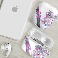 Mawhero Paua shell Kowhaiwhai Taniko Personalised AirPods Case Taniwha Maori Tribal Style