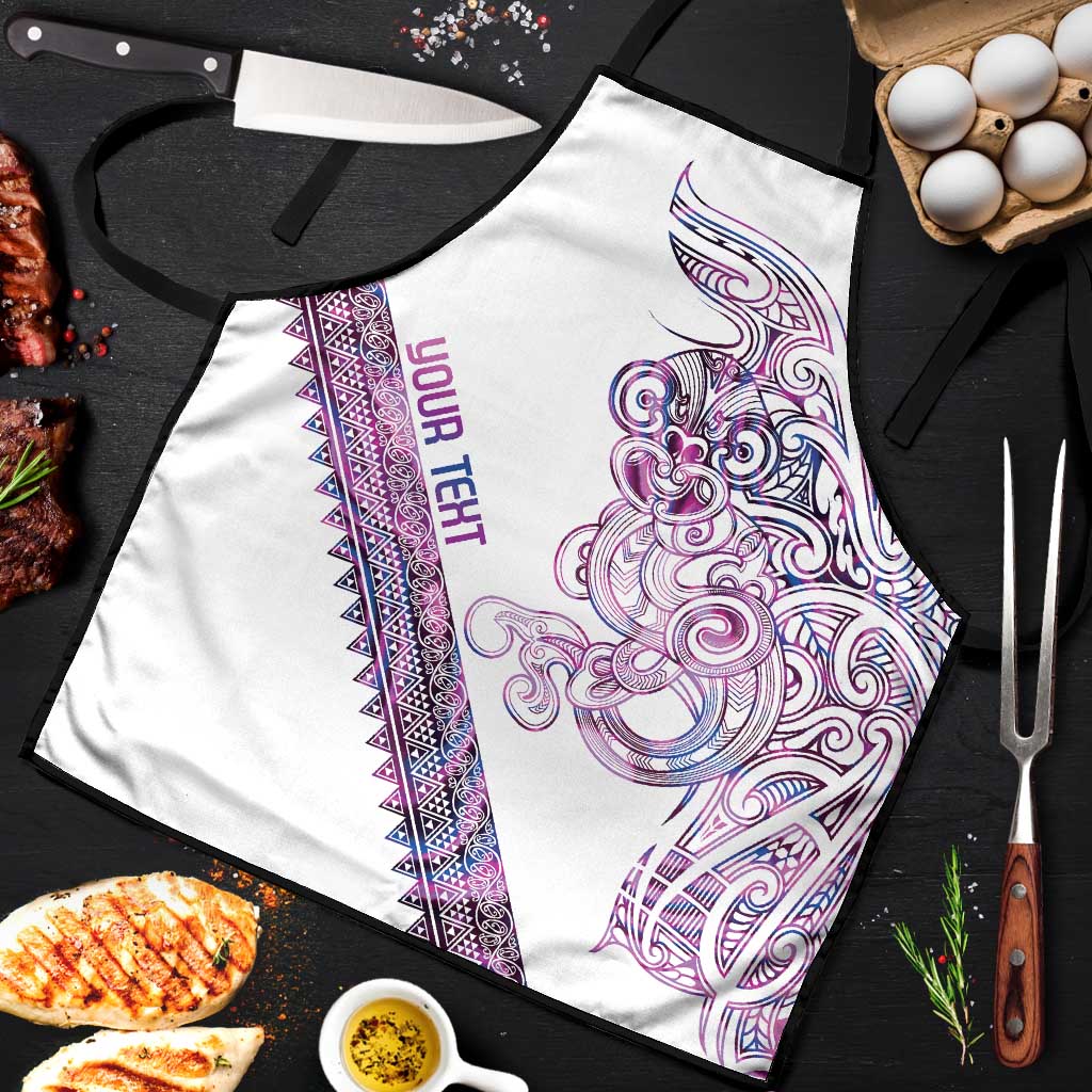 Mawhero Paua shell Kowhaiwhai Taniko Personalised Apron Taniwha Maori Tribal Style