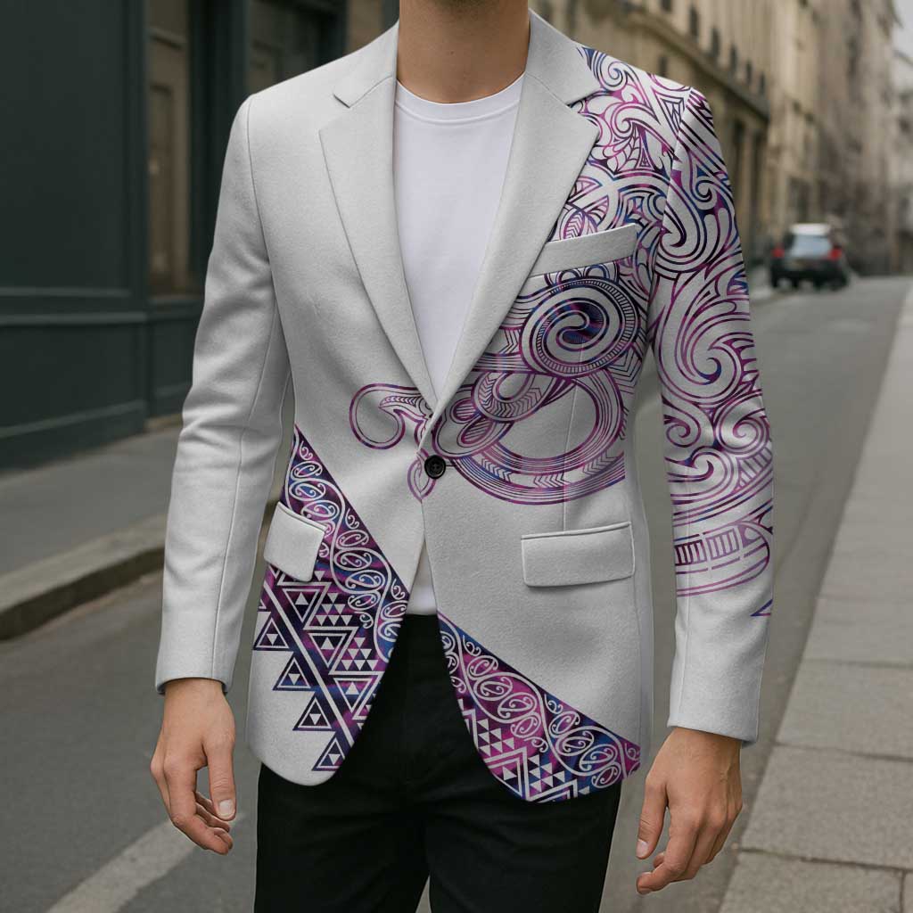 Mawhero Paua shell Kowhaiwhai Taniko Personalised Blazer Taniwha Maori Tribal Style LT9 - Polynesian Pride