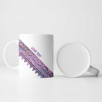 Mawhero Paua shell Kowhaiwhai Taniko Personalised Ceramic Mug Taniwha Maori Tribal Style LT9 - Polynesian Pride