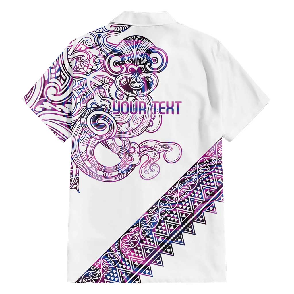 Mawhero Paua shell Kowhaiwhai Taniko Personalised Family Matching Off The Shoulder Long Sleeve Dress and Hawaiian Shirt Taniwha Maori Tribal Style LT9 - Polynesian Pride
