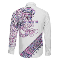 Mawhero Paua shell Kowhaiwhai Taniko Personalised Family Matching Short Sleeve Bodycon Dress and Hawaiian Shirt Taniwha Maori Tribal Style LT9 - Polynesian Pride